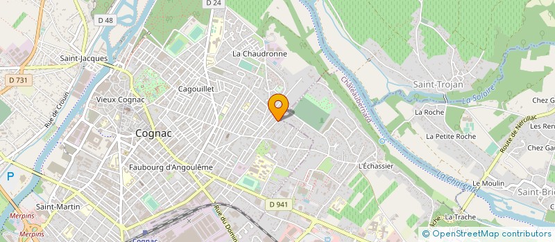 localisation de l'entreprise MARBRERIE CHAPEAU à CHATEAUBERNARD
