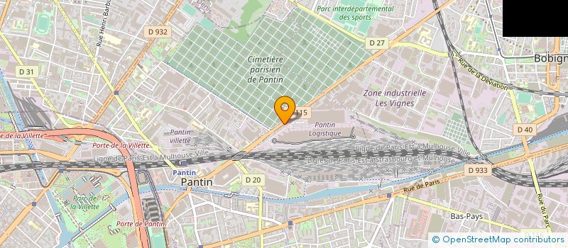 localisation de l'entreprise MARBRERIE CIMETIERE PANTIN à PANTIN