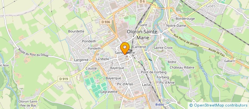 localisation de l'entreprise MARBRERIE DARGET à OLORON-SAINTE-MARIE