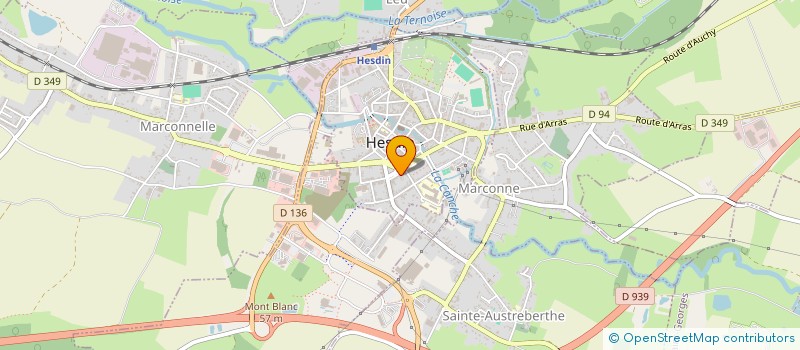 localisation de l'entreprise MARBRERIE DELWAULLE  HESDIN