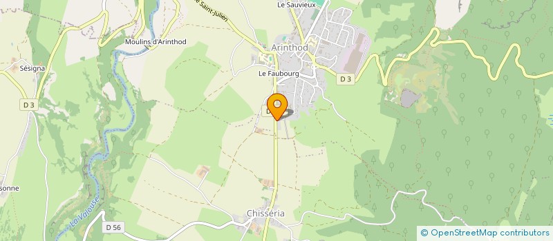 localisation de l'entreprise MARBRERIE DES ARCADES à ARINTHOD