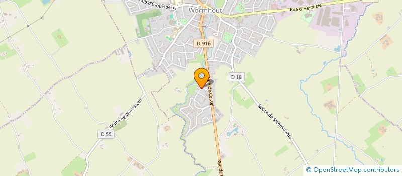 localisation de l'entreprise MARBRERIE DES FLANDRES  WORMHOUT