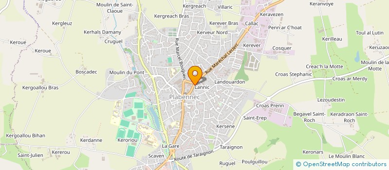 localisation de l'entreprise MARBRERIE DONVAL  PLABENNEC