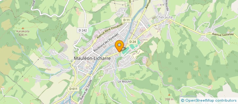 localisation de l'entreprise MARBRERIE DUBOURDIEU SARL à MAULEON-LICHARRE