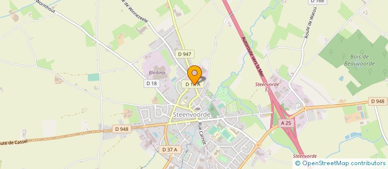 localisation de l'entreprise MARBRERIE ET POMPES FUNEBRES DUMON à STEENVOORDE
