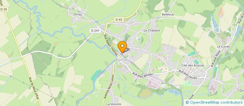 localisation de l'entreprise MARBRERIE ET POMPES FUNEBRES EPINACOISE  EPINAC