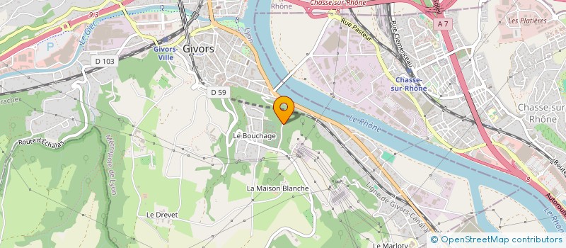 localisation de l'entreprise MARBRERIE FEVE MAURISOT à GIVORS