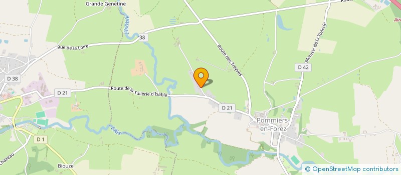 localisation de l'entreprise MARBRERIE FONTAINE  POMMIERS-EN-FOREZ
