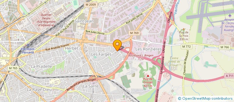 localisation de l'entreprise MARBRERIE GERBOD à CLERMONT-FERRAND