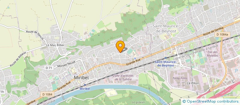 localisation de l'entreprise MARBRERIE GROS DERUDET à MIRIBEL