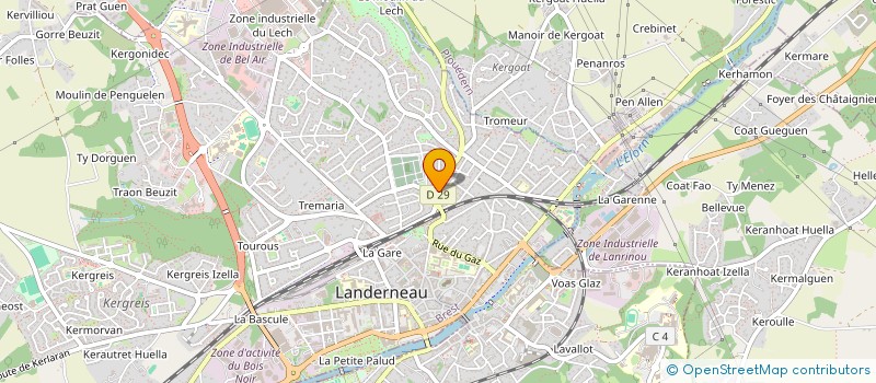 localisation de l'entreprise MARBRERIE GUENIN  LANDERNEAU