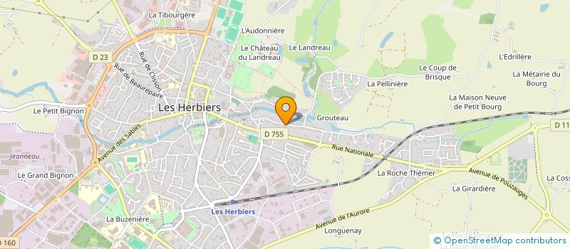 localisation de l'entreprise MARBRERIE GUESDON STEPHANE à LES HERBIERS