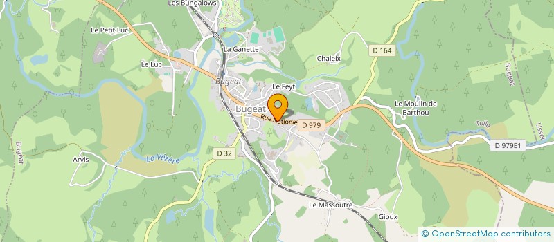 localisation de l'entreprise MARBRERIE HAUTE CORREZE  BUGEAT