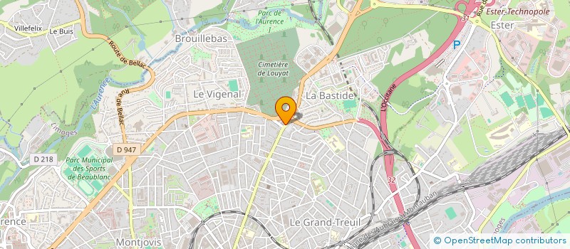 localisation de l'entreprise MARBRERIE JOUANDOU à LIMOGES