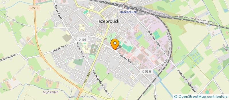 localisation de l'entreprise MARBRERIE LAURENT à HAZEBROUCK