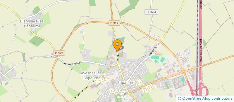 localisation de l'entreprise MARBRERIE MAITRE ET FILS à BAPAUME