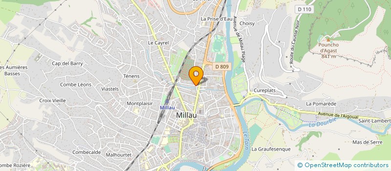 localisation de l'entreprise MARBRERIE MICHEL BARASCUD  MILLAU