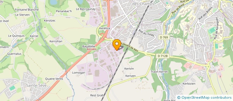 localisation de l'entreprise MARBRERIE MORLAISIENNE  SAINT-MARTIN-DES-CHAMPS