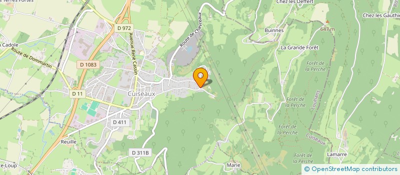 localisation de l'entreprise MARBRERIE POMPES FUNEBRES BRIQUET  CUISEAUX