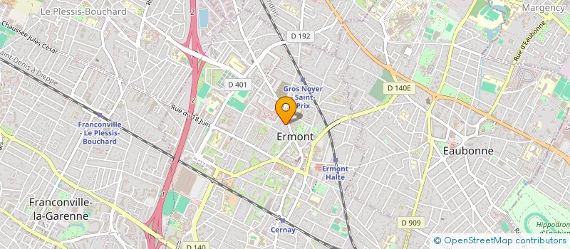 localisation de l'entreprise MARBRERIE POMPES FUNEBRES VIARDOT à ERMONT
