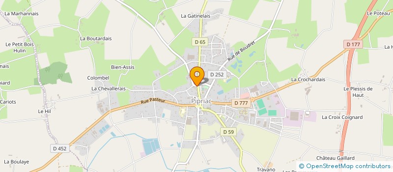 localisation de l'entreprise MARBRIERS GRANITIERS DE L'OUEST à PIPRIAC