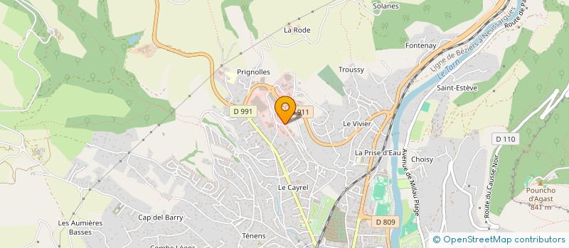 localisation de l'entreprise MARBRY à MILLAU
