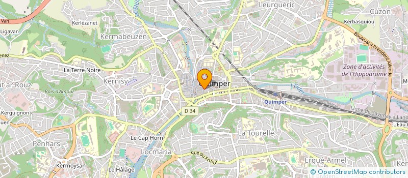 localisation de l'entreprise MARC CHAPALAIN à QUIMPER