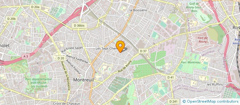 localisation de l'entreprise MARC FABER à MONTREUIL