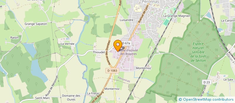 localisation de l'entreprise MARC TRONTIN CARRELAGES à PERONNAS