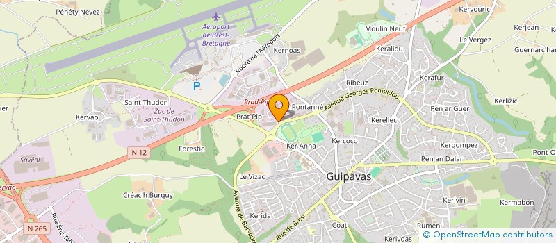 localisation de l'entreprise MARCA à GUIPAVAS
