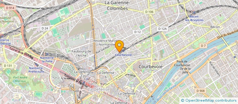localisation de l'entreprise MARCEAU 9201 à COURBEVOIE