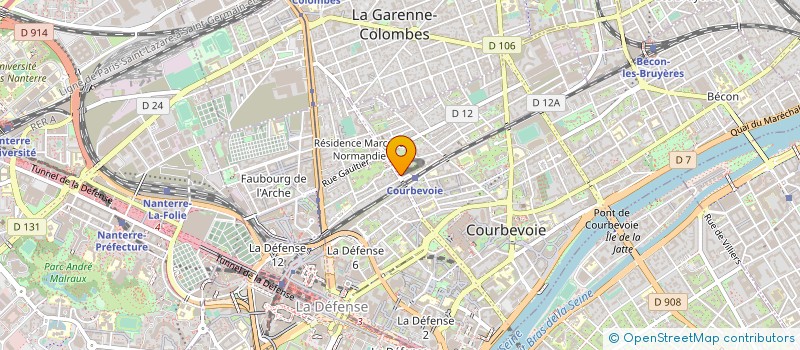 localisation de l'entreprise MARCEAU FLEURS à COURBEVOIE