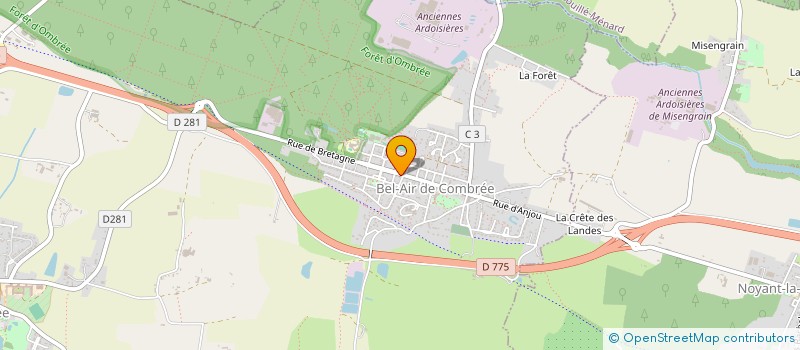 localisation de l'entreprise MARCEAU METALLERIE à OMBREE D'ANJOU