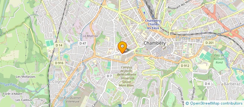 localisation de l'entreprise MARCEL YVROUD ET CIE à CHAMBERY