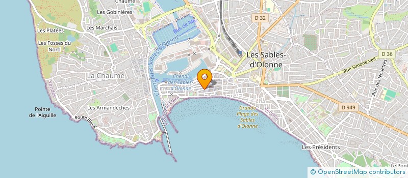 localisation de l'entreprise MARCELINE COMMUNICATION à LES SABLES D'OLONNE