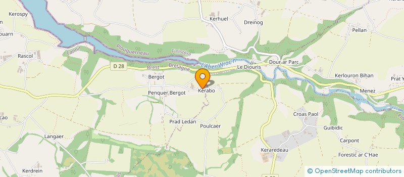 localisation de l'entreprise MARCHADOUR COATEVAL  LANNILIS