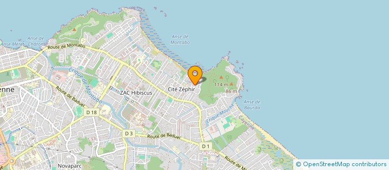 localisation de l'entreprise MARCHAL TRAVAUX JARDIN à CAYENNE
