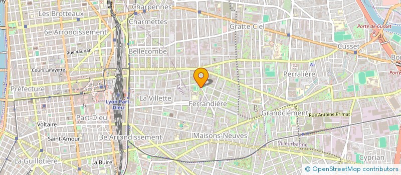 localisation de l'entreprise MARCHAND DE BIENS - CONSEILS ET COMMERCIALISATION EN IMMOBILIER  VILLEURBANNE