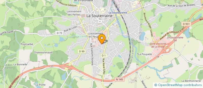 localisation de l'entreprise MARCHE CONSTRUCTION à LA SOUTERRAINE