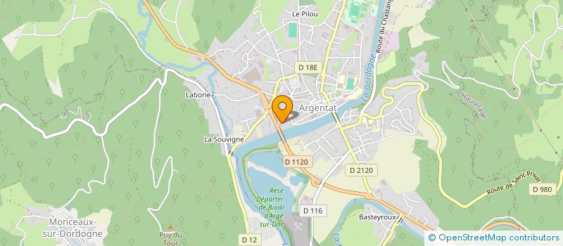 localisation de l'entreprise MARCHE DE LA GARE SA à ARGENTAT-SUR-DORDOGNE