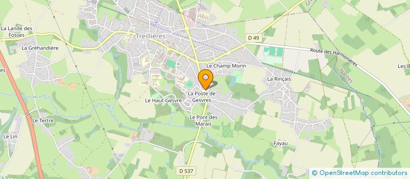 localisation de l'entreprise MARCHE VIVE  TREILLIERES