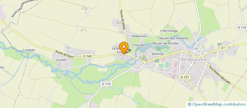 localisation de l'entreprise MARCHET METALLERIE à CHEF-BOUTONNE