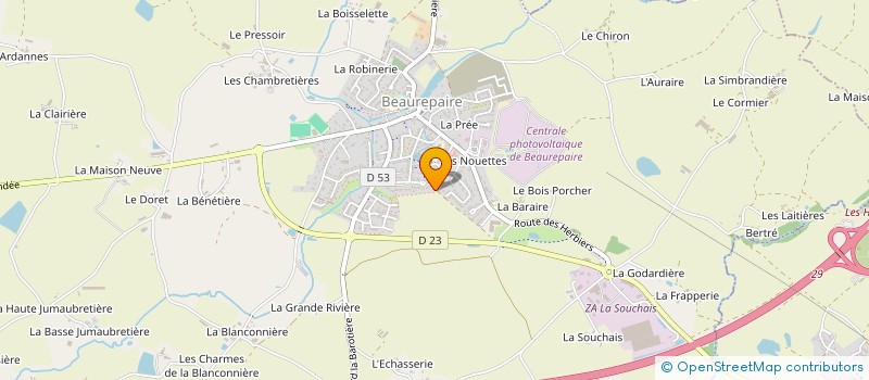 localisation de l'entreprise MARCILLET SA à BEAUREPAIRE