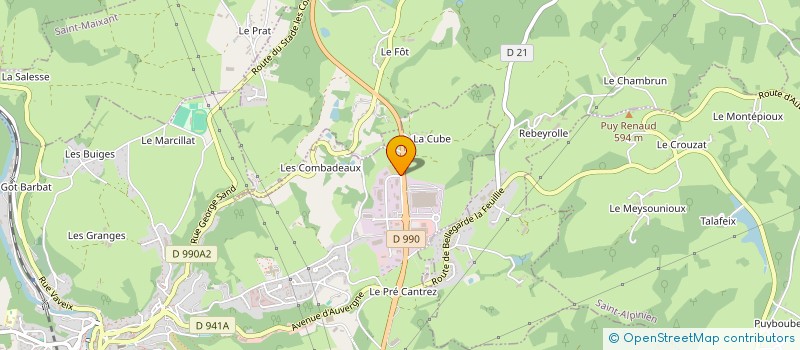 localisation de l'entreprise MARCO GASPAR à AUBUSSON