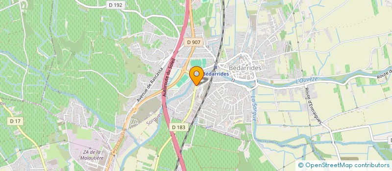 localisation de l'entreprise MARCO POLO AGENCE  BEDARRIDES