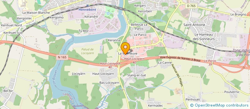 localisation de l'entreprise MARCO POULET  HENNEBONT