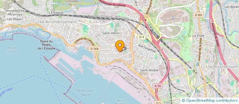 localisation de l'entreprise MARCOTRANS à MARSEILLE 16EME