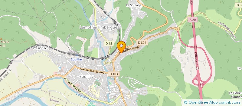 localisation de l'entreprise MARCOU PERE ET FILS à SOUILLAC