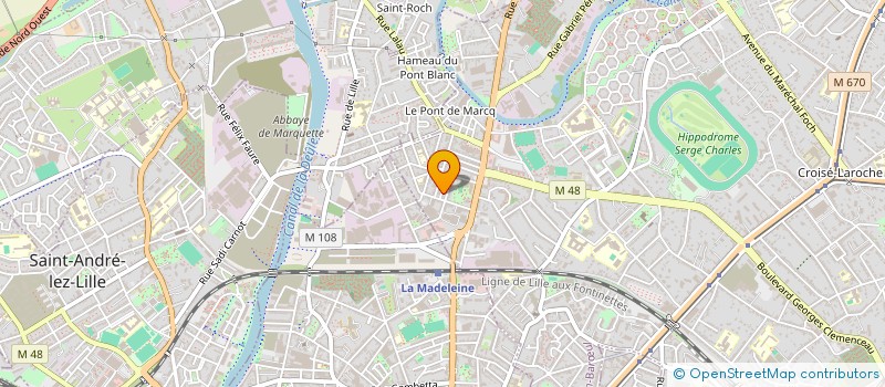 localisation de l'entreprise MARCQ SYNCHRO AQUATIQUE CLUB à MARCQ-EN-BARŒUL