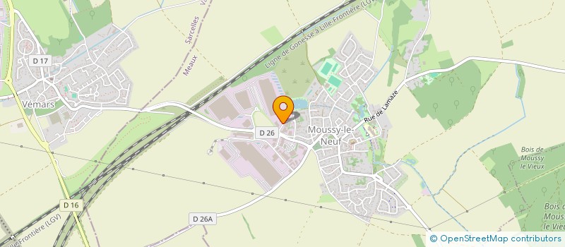 localisation de l'entreprise MAREG S A R L  MOUSSY-LE-NEUF